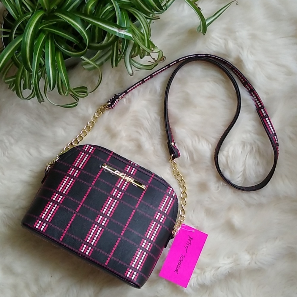 🆕 Betsey Johnson black multi cross-body bag💗